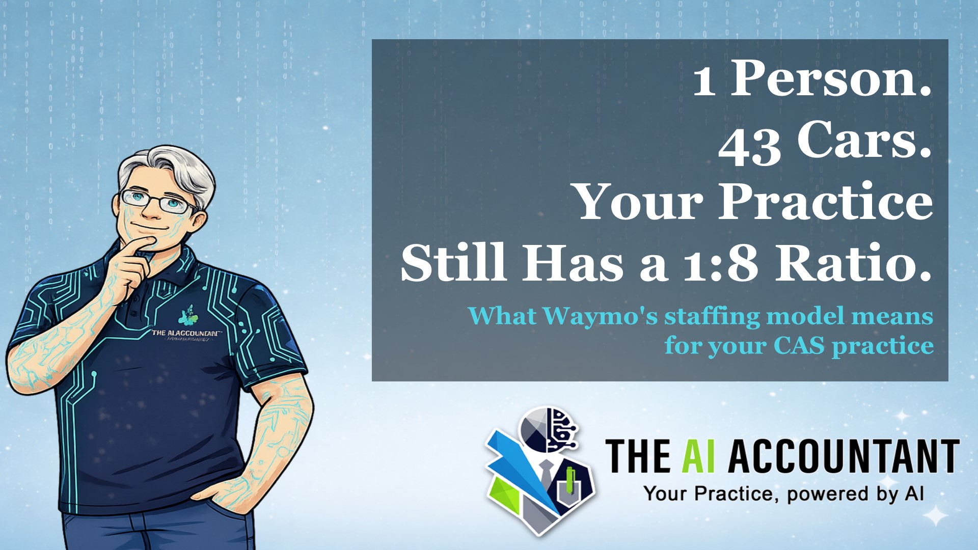 1 person. 43 cars. Your practice still has a 1:8 ratio.